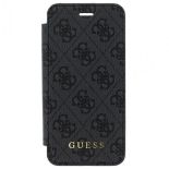 Guess Book 4G Charms Collection - Etui iPhone 8 / 7 z kieszeniami na karty (szary)