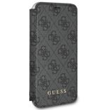 Guess Book 4G Charms Collection - Etui iPhone X z kieszeniami na karty (szary)