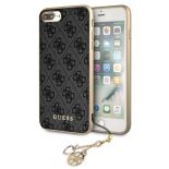 Guess 4G Charms Collection - Etui iPhone 8 Plus / 7 Plus z zawieszką (szary)