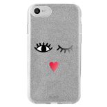 PURO Glitter EYES Shine Cover - Etui iPhone 8 / 7 / 6s / 6 (Silver) Limited edition