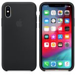 Apple Silicone Case - Silikonowe etui iPhone Xs (czarny)