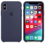 Apple Silicone Case - Silikonowe etui iPhone Xs (nocny błękit)