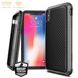 X-Doria Defense Lux - Etui aluminiowe iPhone Xs Max (Drop test 3m) (Black Carbon Fiber)