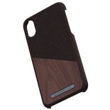 Nordic Elements Saeson Frejr - Etui iPhone Xs / X z prawdziwym drewnem orzecha włoskiego (Brown)