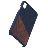 Nordic Elements Saeson Frejr - Etui iPhone Xs Max z prawdziwym drewnem orzecha włoskiego (Navy)