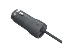 Nordic Elements Thor - Magnetyczny uchwyt samochodowy z funkcją bezprzewodowego ładowania, Qi, 10 W, 9 V / 2 A + port USB 5 V / 2.1 A (czarny)