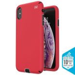 Speck Presidio Sport - Etui iPhone Xs Max (Heartrate Red/Sidewalk Grey/Black)