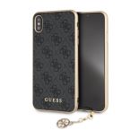 Guess 4G Charms Collection - Etui iPhone Xs Max z zawieszką (szary)