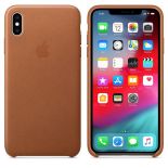 Apple Leather Case - Skórzane etui iPhone Xs Max (naturalny brąz)