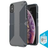 Speck Presidio Grip - Etui iPhone Xs / X (Graphite Grey/Charcoal Grey)