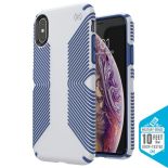 Speck Presidio Grip - Etui iPhone Xs / X (Microchip Grey/Ballpoint Blue)