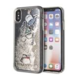 Karl Lagerfeld Liquid Glitter Case - Etui iPhone Xs / X  (Gold Glitter)