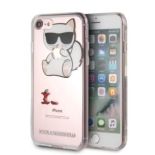 Karl Lagerfeld Choupette Fun Eaten Apple -  Etui iPhone 8 / 7 (przezroczysty)