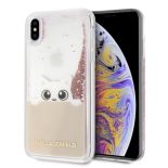 Karl Lagerfeld K-Peek A Boo - Etui iPhone Xs Max (Glitter Pink Gold)