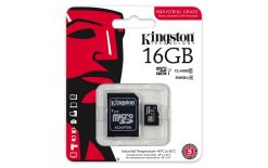 Kingston karta 16GB microSDHC UHS-I Class 10 Industrial Temp Card + SD Adapter