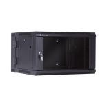 Linkbasic szafa wisząca dwusekcyjna rack 19'' 6U 600x550mm czarn (stalowe drzwi)