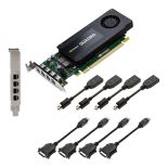 PNY Technologies NVIDIA Quadro K1200 DVI, 4GB GDDR5 (128 Bit), 4xminiDP (4xminiDP to DVI), LP