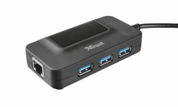 Trust OILA 3P USB3 HUB W/NETW