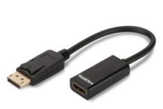 Assmann Kabel adapter Displayport1.1a z zatrzaskiem Typ DP/HDMI AM/Żczarny 0,15m