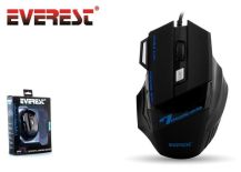 Everest Mysz przewodowa SM-770 optyczna Gaming 3200DPI 3LED czarna