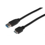 Assmann Kabel połączeniowy USB 3.0 SuperSpeed Typ USB A/microUSB B M/M 0,25m