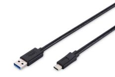 Assmann Kabel połączeniowy USB 2.0 HighSpeed Typ USB A/USB C M/M czarny 1,8m