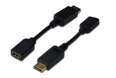 Assmann Kabel adapter Displayport1.1a z zatrzaskiem Typ DP/HDMIAM/Żczarny 0,15m