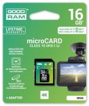 GoodRam microSDHC 16GB Class 10 + adapter 90/45MB/s 4k DEDICATED