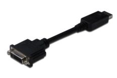 Assmann Kabel adapter DP. 1.1a z zatrzaskiem Typ DP/DVI-I(24+5) M/Ż czarny 0,15m