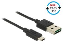 DeLOCK kabel USB 2.0 micro AM-BM Dual Easy-USB 50cm black