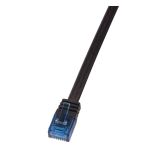 LogiLink - Patchcord Cat.5e U/UTP, dł. 1m, płaski, czarny