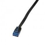 LogiLink - Patchcord Cat.5e U/UTP, dł. 3m, płaski, czarny