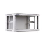 Linkbasic szafa wisząca rack 19'' 6U 600x600mm szara (drzwi przednie szklane)