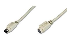 Assmann Kabel przedłużający PS2 Typ miniDIN6/miniDIN6 M/Ż szary 2m