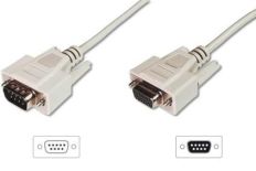 Assmann Kabel przedłużający RS232 1:1 Typ DSUB9/DSUB9 M/Ż beżowy 5m