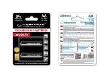 Esperanza EZA105 - Akumulatorki Ni-MH AA 2600MAH 2 SZTUKI - CZARNE