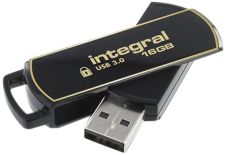 Integral flashdrive 16GB AES-256 bit SecureLock 360 secure USB3.0