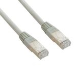 4World patchcord RJ45, osłonka zalewana, kat. 6, FTP, 1m, szary