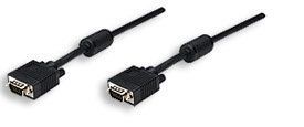 Manhattan Kabel monitorowy SVGA HD15 M/HD15 M 1,8m z ferrytem czarny