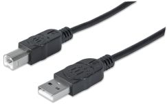 Manhattan Kabel USB 2.0 A-B M/M 1,8m czarny