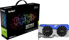 Palit GameRock Premium Edition NVIDIA, 8 GB, GeForce GTX 1070, GDDR5, PCI Express 3.0, Memory clock speed 4250 MHz, Processor frequency 1670 MHz, D...