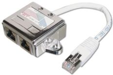 Digitus Adapter RJ45 na kablu / 2x gniazdo RJ45 kat.5e