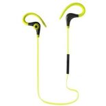 ART SŁUCHAWKI BT Z MIKROFONEM AP-BX61 limonkowe sport (EARHOOK)