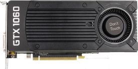 Zotac GeForce GTX 1060, 6GB GDDR5 (192 Bit), Blower, HDMI, DVI, 3xDP, BULK