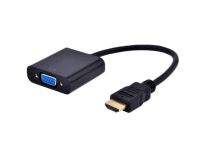 Gembird adapter HDMI-A(M) ->VGA (F), na kablu, czarny