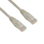 4World patchcord RJ45, osłonka zalewana, kat. 5e UTP, 7.5m, szary