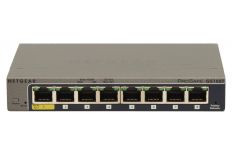 Netgear ProSafe Smart 8-Port Gigabit Switch Metal 1xPoE PD (GS108T v2)