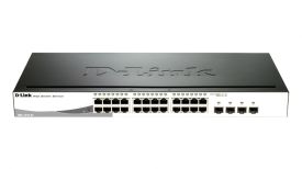 D-Link 24-port 10/100/1000 Gigabit Smart Switch including 4 Combo 1000BaseT/SFP