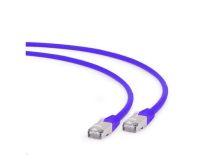 Gembird patchcord RJ45, kat. 6A, FTP, LSZH, 0.25m, fioletowy