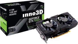 InnoVISION GeForce GTX 1050 Ti TwinX2 4GB, DP 1.2+HDMI 2.0+DL-DVI